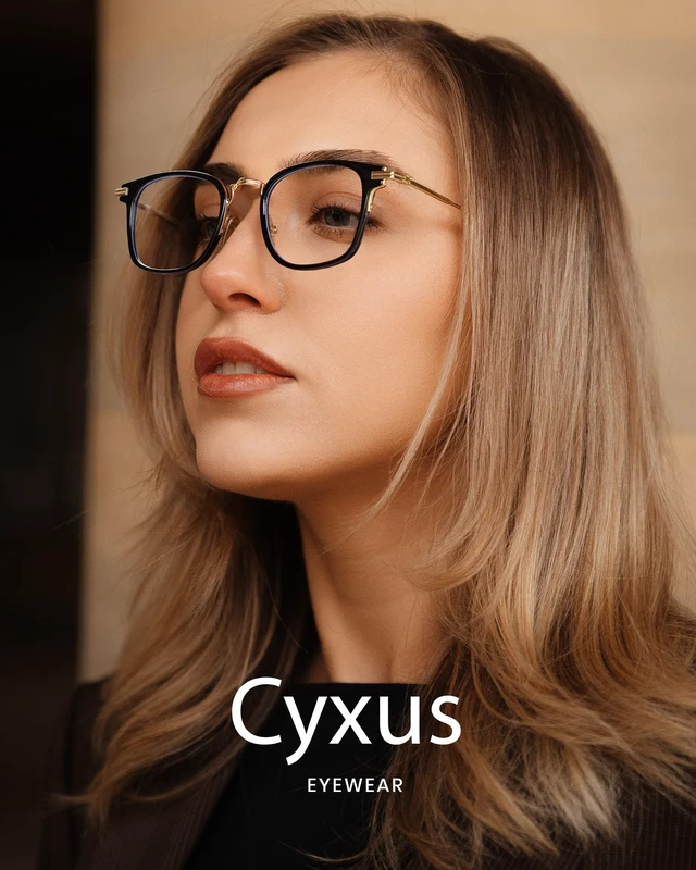 Alt view image 3 of 5 - Cyxus Blue Light Blocking Glasses for Woman, Reduce Eye Strain Office Working, Computer Use Studying 8235