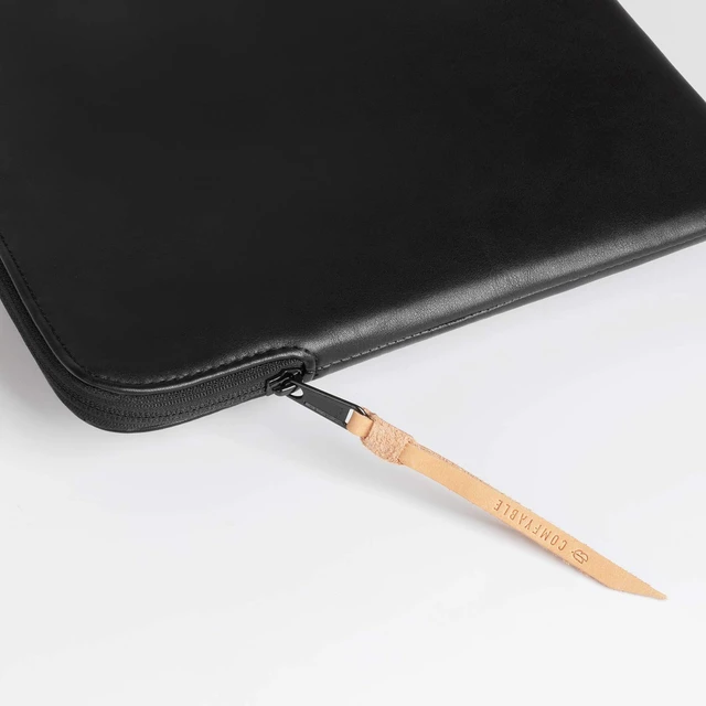 Alt view image 3 of 5 - Comfyable Tablet Sleeve Compatible with iPad Air 13 inch M4 2026, iPad Pro 13" M5 with Magic Keyboard & Pencil Holder - PU Leather Bag Slim Protective Cover Case - Black