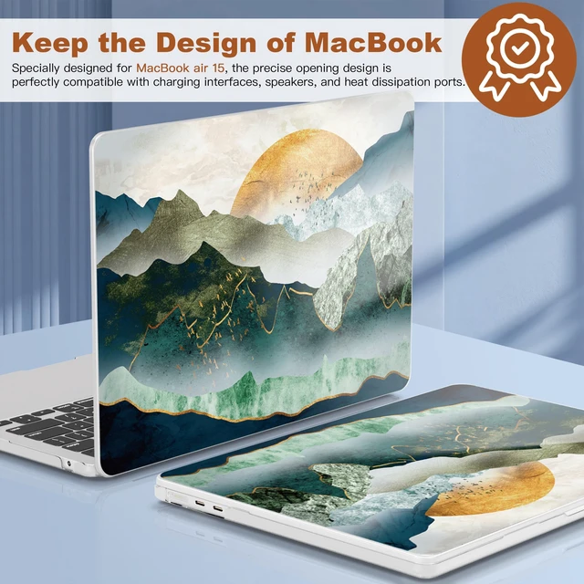 Alt view image 5 of 5 - CISSOOK for MacBook Air 15 inch M2 - M5 Case 2026 2025 2024 2023 Mountain