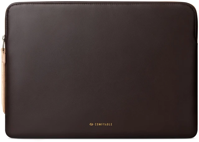 Main image of Comfyable Slim Laptop Sleeve Compatible with 13 Inch MacBook Air 13 in M5 M4 M3 M2, 13" MacBook Pro/Neo, PU Leather Bag Water-Resistant Cover Case, Chocolate