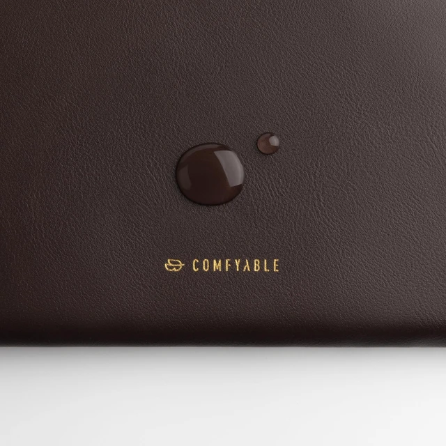 Alt view image 3 of 5 - Comfyable Slim Laptop Sleeve Compatible with 13 Inch MacBook Air 13 in M5 M4 M3 M2, 13" MacBook Pro/Neo, PU Leather Bag Water-Resistant Cover Case, Chocolate