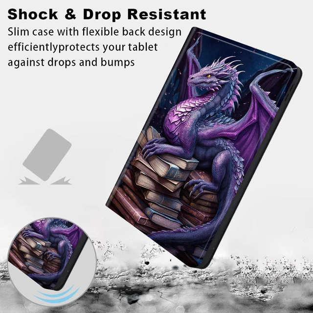 Alt view image 5 of 5 - for Fire HD 10 9th/7th/5th Gen 2019/2017/2015 Case, Dragon Book Art