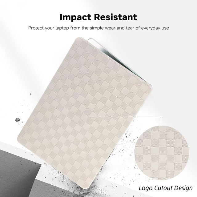 Alt view image 4 of 5 - BYCeKe for MacBook Pro 14 Inch Case 2026-2021 M1-M5 Pro/Max, Checker Beige