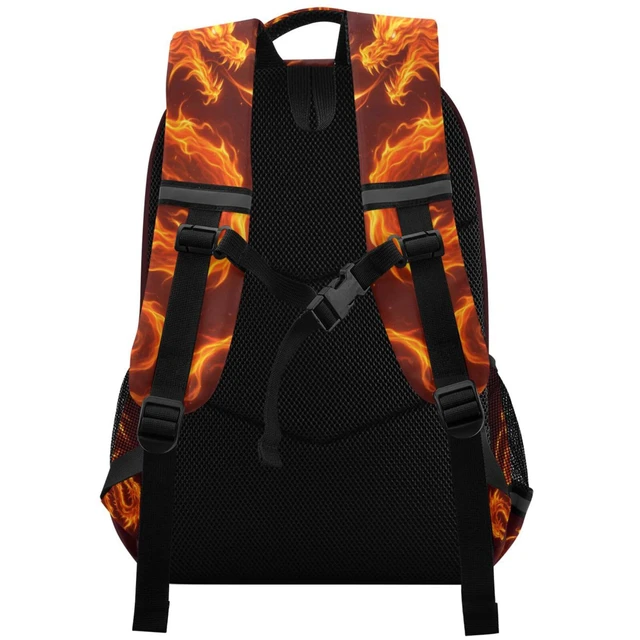 Alt view image 2 of 5 - ALAZA Fire Dragon Backpacks Travel Laptop Daypack School Book Bag for Men Women Teens Kids