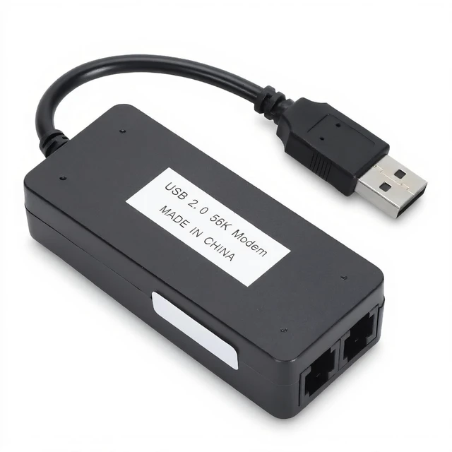 Main image of External Hardware, USB 56K External Dial Up Fax, Data Modem RJ11 Ports Support Caller ID Computer Laptop Fax Modem for for Linux