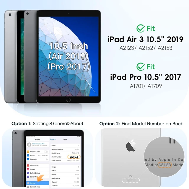 Alt view image 2 of 5 - BATYUE Shockproof Case for iPad Air 3rd Gen 2019 & iPad Pro 10.5" 2017
