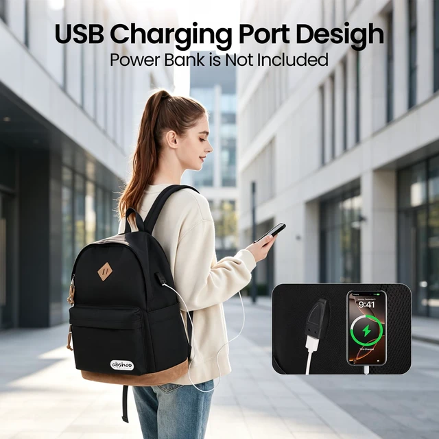 Alt view image 3 of 5 - abshoo Classical School Backpack for Middle High School College Bookbag