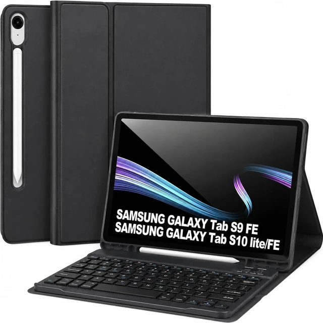 Main image of Keyboard Case for Samsung Galaxy Tab S10 Lite/S10 FE / S9 FE / S9 10.9-11 inch 2025/2023,Detachable Wireless Bluetooth Keyboard for Galaxy S10 FE,Auto Wake/Sleep with S Pen Holder,Black