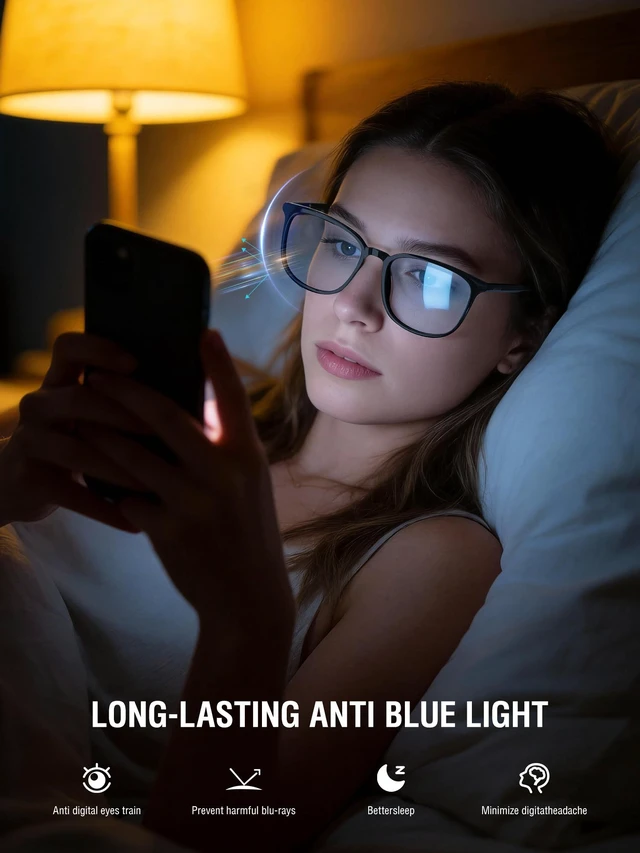 Alt view image 5 of 5 - ANYLUV Blue Light Glasses for Woman Men, Womens Blue Light Blocking Glasses Computer Glasses Anti Eyestrain