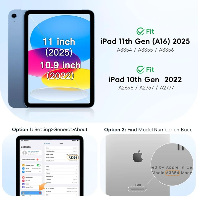 Alt view image 2 of 5 - BATYUE Shockproof Case for iPad A16 11th / 10th Gen, Lake Blue