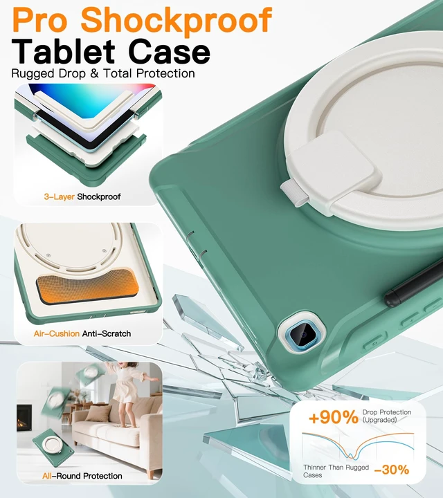 Alt view image 3 of 5 - BATYUE Drop-Proof Case for Samsung Galaxy Tab S6 Lite 10.4" 2024/2022/2020