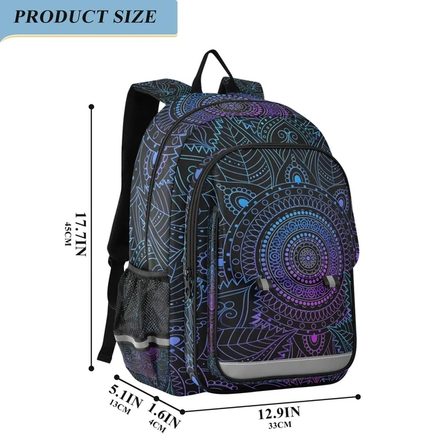 Alt view image 2 of 5 - ALAZA Art Arabesque Mandala Boho Ethnic Bohemian Laptop Backpack Purse for Women Men Travel Bag Casual Daypack with Compartment & Multiple Pockets
