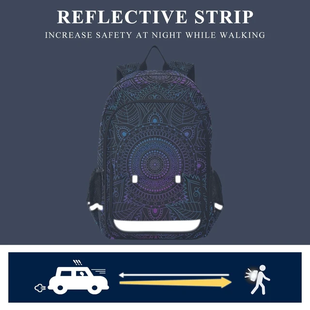 Alt view image 5 of 5 - ALAZA Art Arabesque Mandala Boho Ethnic Bohemian Laptop Backpack Purse for Women Men Travel Bag Casual Daypack with Compartment & Multiple Pockets