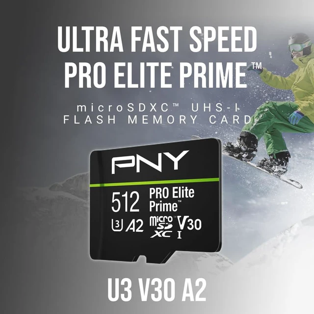 Alt view image 4 of 5 - PNY 512GB PRO Elite Prime C10 U3 V30 A2 microSDXC Flash Memory Card