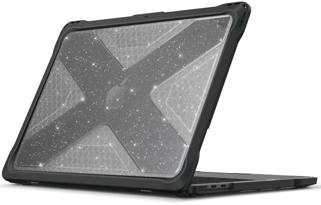 Main image of Fintie Rugged Case for MacBook Air 13 Inch, Glittering Clear