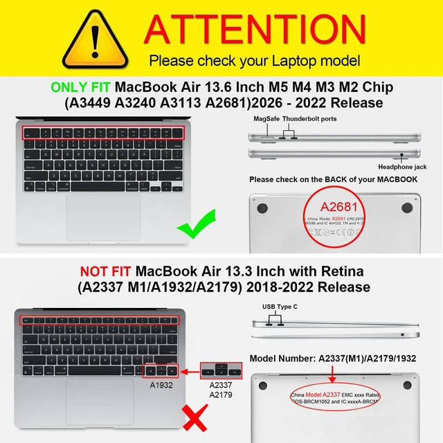 Alt view image 2 of 5 - Fintie Rugged Case for MacBook Air 13 Inch, Glittering Clear
