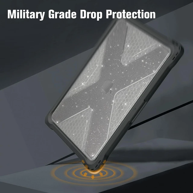 Alt view image 4 of 5 - Fintie Rugged Case for MacBook Air 13 Inch, Glittering Clear