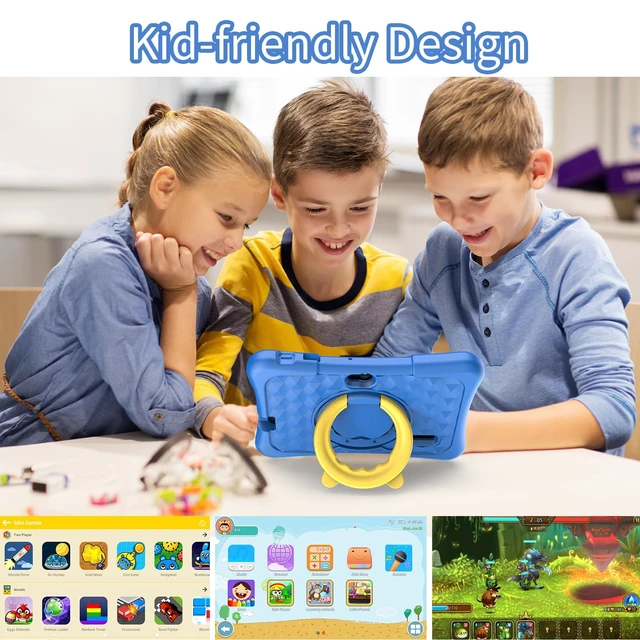 Alt view image 5 of 5 - PRITOM 7 inch Kids Tablet, 32GB, WiFi, Kids Apps, Parental Control, Blue