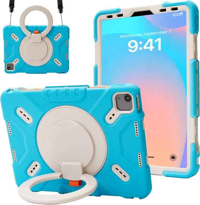 Main image of Pepkoo Kids Case for iPad Air5/4th & iPad Pro11 1-4th,Heavy Duty Shockproof