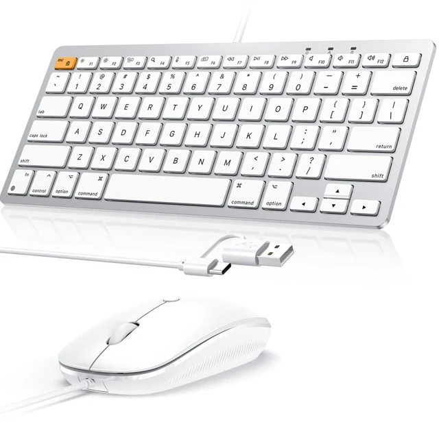 Main image of OMOTON Wired Keyboard and Mouse Combo for Mac(MacOS 11.3+),Easy Plug & Play