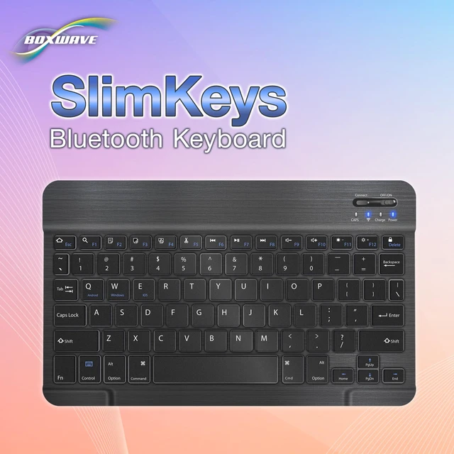 Alt view image 3 of 5 - BoxWave Keyboard Compatible with Chuwi UBook X - SlimKeys Bluetooth Keyboard, Portable Thin with Chiclet-Style Keys - Jet Black