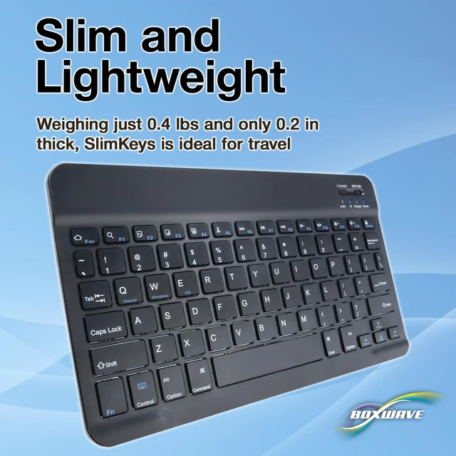 Alt view image 5 of 5 - BoxWave Keyboard Compatible with Chuwi UBook X - SlimKeys Bluetooth Keyboard, Portable Thin with Chiclet-Style Keys - Jet Black