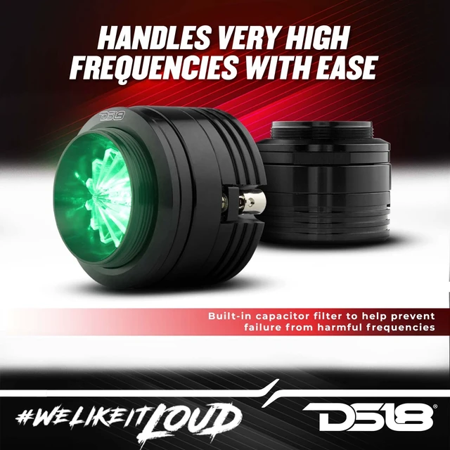 Alt view image 4 of 5 - DS18 PRO-TW720L 2.28" Shallow High Compression Neodymium Super Bullet Tweeter 280 Watts 1" Aluminum Voice Coil 4-Ohm with RGB LED Lights