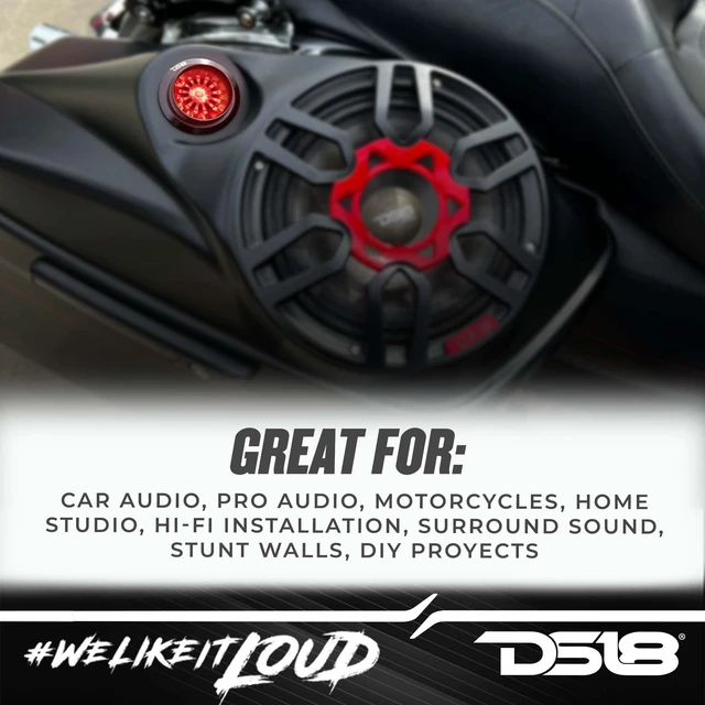 Alt view image 5 of 5 - DS18 PRO-TW720L 2.28" Shallow High Compression Neodymium Super Bullet Tweeter 280 Watts 1" Aluminum Voice Coil 4-Ohm with RGB LED Lights