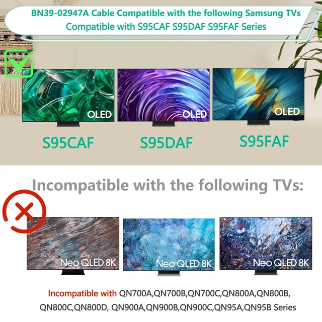 Alt view image 3 of 5 - BN39-02947A 2.5m /8.2ft One Connect Cable Compatible with Samsung TV