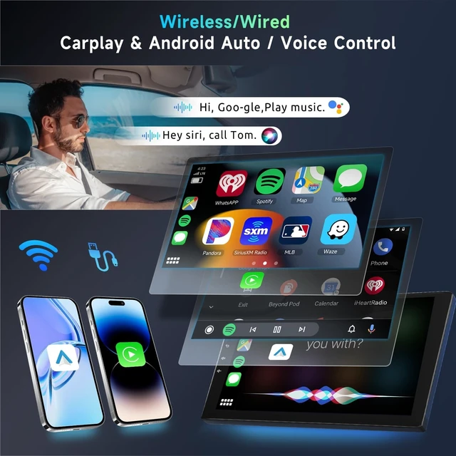 Alt view image 3 of 5 - 8+128G 8 Core Android Car Radio for Honda CRV 2002-2006, 9 Inch QLED Touch Screen Car Stereo Support Wireless Carplay/Android Auto,GPS,WiFi,AM/FM Radio,DSP/Hi-Res Audio+HD Backup Camera