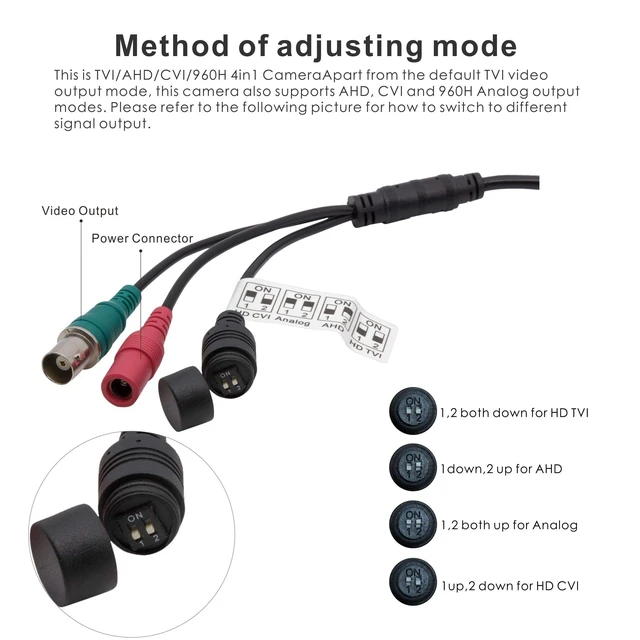 Alt view image 4 of 5 - Tennoz 2.4MP 1080P Hidden Spy Security Camera, 4in1 (TVI/AHD/CVI/960H)