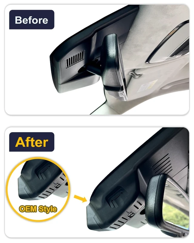 Alt view image 3 of 5 - Fitcamx 4K Dash Cam Suitable for Hyundai Palisade 2020-2022 (Part No#S8000), OEM Factory Look, 2160P UHD Video, Built-in WiFi & APP, Loop Recording, G-Sensor, Night Vision, Easy to Install, 64GB Card