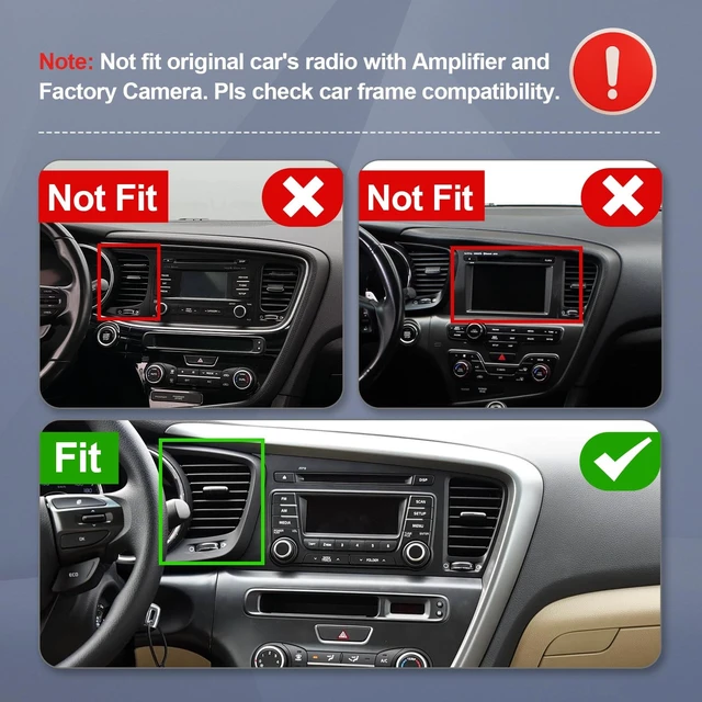 Alt view image 2 of 5 - 4+64GB 9 Inch Touchscreen Android 14 Car Radio Stereo for Kia Optima K5 2010-2013 with CarPlay/Android Auto Car Radio, Support WiFi 6, Bluetooth,5.4, Backup Camera, SWC