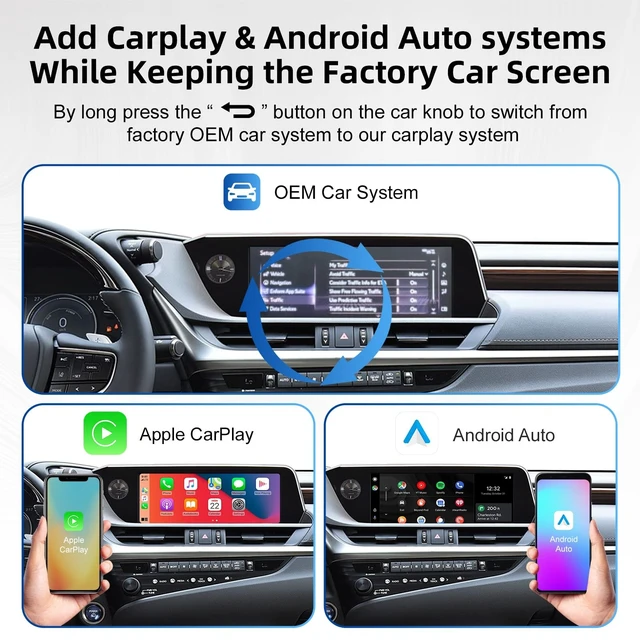 Alt view image 4 of 5 - Wireless Carplay Retrofit Kit for Lexus GX460/ES/UX/NX/IS/RX/ES300H/Rc300