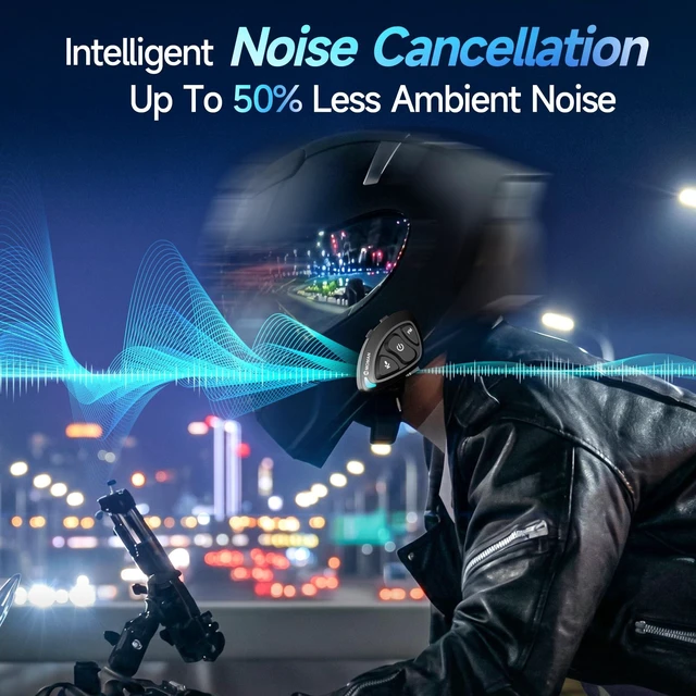 Alt view image 3 of 5 - Moman Motorcycle Helmet Headsets, HandsFree Helmet Speakers (RSS)