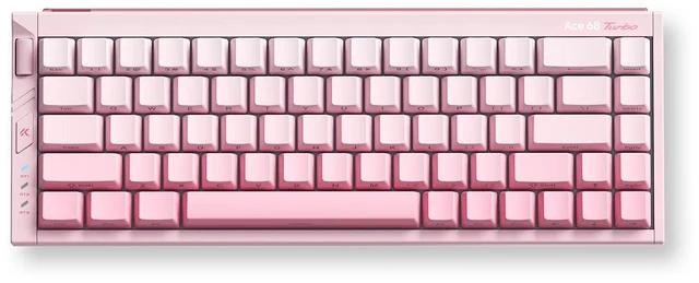 Main image of MCHOSE Ace 68 Turbo Hall Effect Gaming Keyboard, 65% CNC Aluminum, Rapid Trigger, 16K/8K Polling, Adjustable Actuation, RGB USB-C Pink