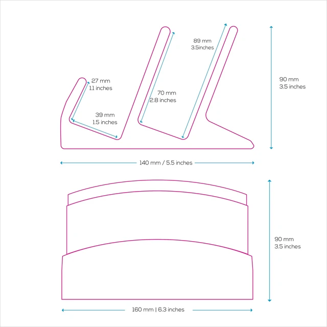 Alt view image 2 of 5 - BRAINWAVZ Dual Desktop Keyboard Stand Holder, Suitable for Small Gaming Keyboards and Large Full-Size Boards, Organize Your Workspace and Keeping it Clutter-Free (D02)