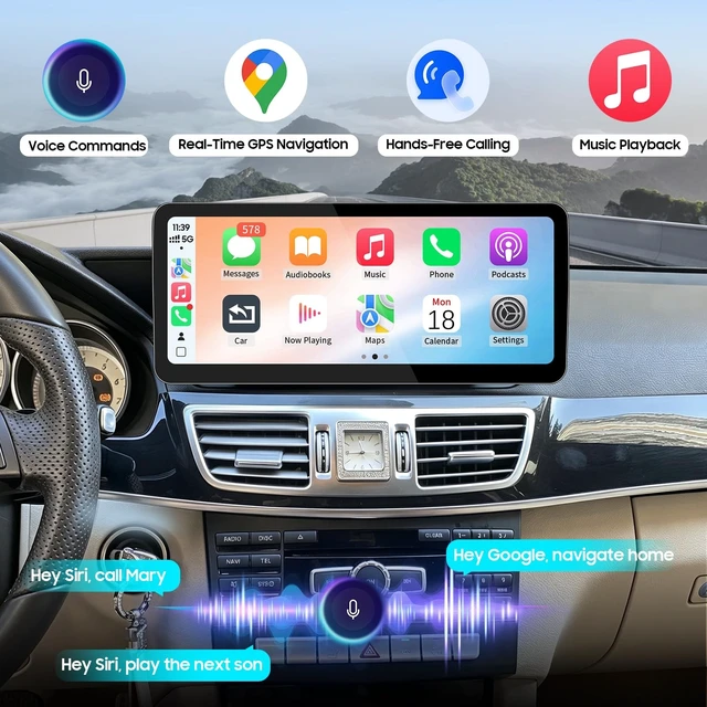 Alt view image 5 of 5 - AUGHTDOM 12.3'' CarPlay for Mercedes E-Class W212 (2013-2015) ^^ NTG4.5/4.7
