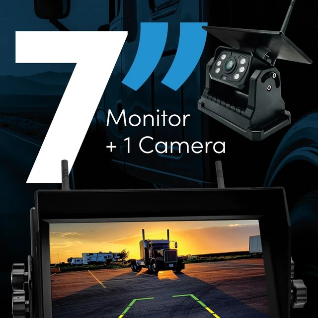 Alt view image 3 of 5 - FalconEye Electronics HelioView Wireless Solar Powered Backup Camera System - 2 Cam System: (1) LCD, (2) cams
