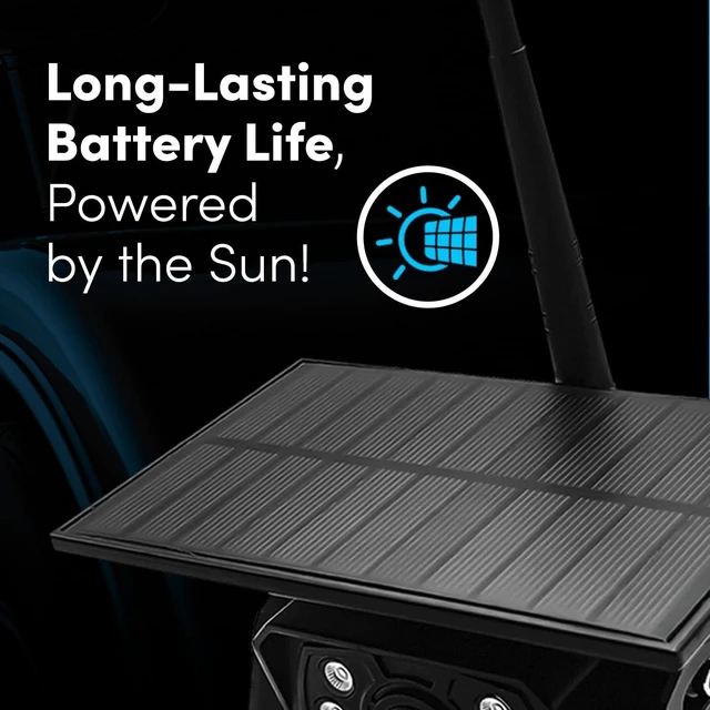 Alt view image 4 of 5 - FalconEye Electronics HelioView Wireless Solar Powered Backup Camera System - 2 Cam System: (1) LCD, (2) cams