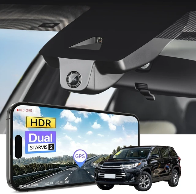Main image of Front 4K HDR Dash Cam STARVIS 2 IMX678 for Toyota Highlander 2017-2019