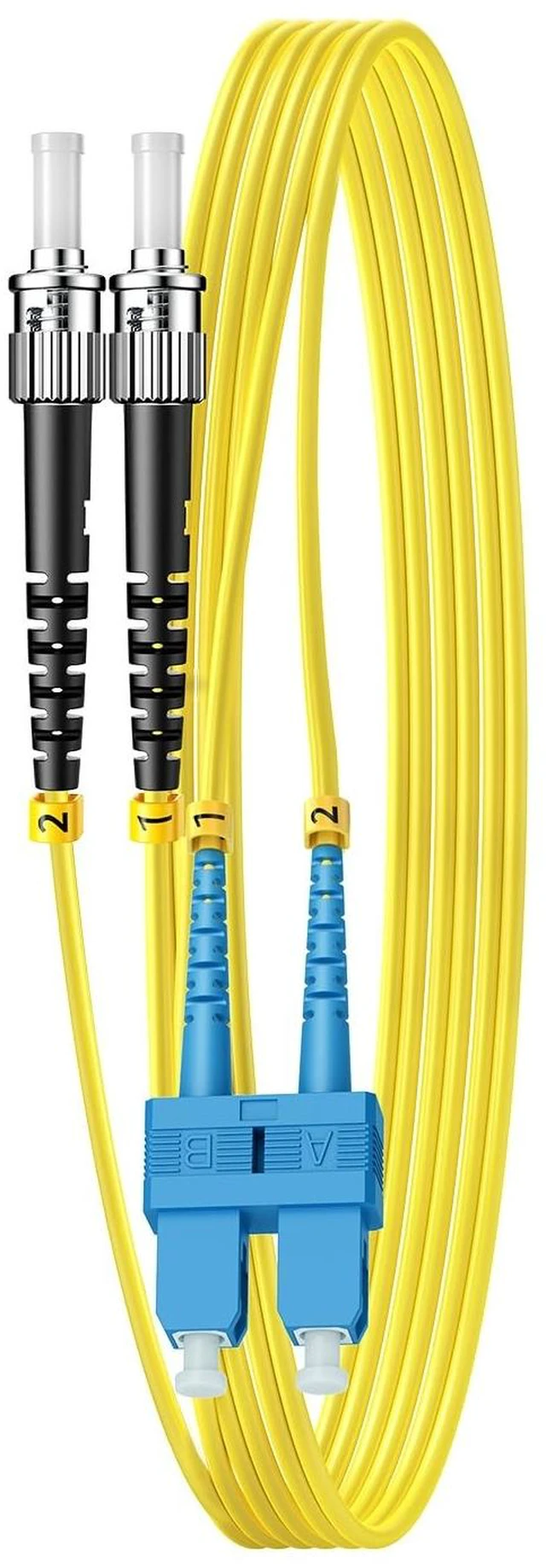 Main image of FiberPrime-Single Mode OS2 SC to ST Fiber Patch Cable, 20M/66ft, 1Pack
