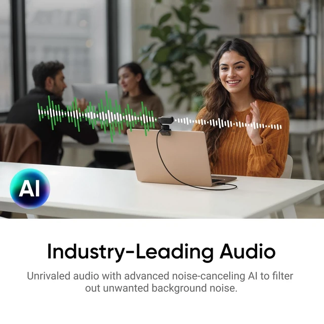 Alt view image 3 of 5 - Insta360 Link 2 - PTZ 4K Webcam for PC/Mac, 1/2" Sensor, AI Tracking, HDR, AI Noise-Canceling Mic, Gesture Control for Streaming, Video Calls, Gaming, Works with Zoom, Teams, Twitch & More
