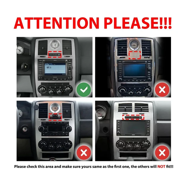Alt view image 2 of 5 - for Chrysler 300 2005-2010 Car CarPlay Android Auto Navigation Stereo GPS Radio Reverse Camera Display 9" IPS Touchscreen Headunit Tablet Pad Media Player, if Applicable Quad Core 2G+64G