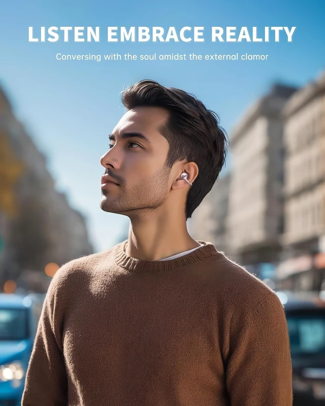 Alt view image 3 of 5 - inscamera Open Ear Earbuds, Clip On Headphones Wireless Earbuds for Running