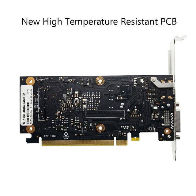 Alt view image 3 of 5 - GT 1030 4GB Graphics Card DDR4 64-bit, HDMI DVI, 2 Displays Support, GPU