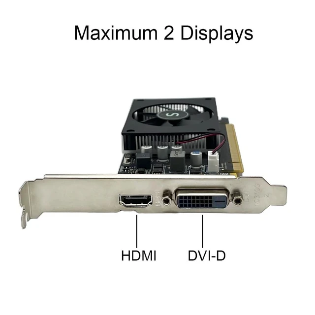 Alt view image 4 of 5 - GT 1030 4GB Graphics Card DDR4 64-bit, HDMI DVI, 2 Displays Support, GPU