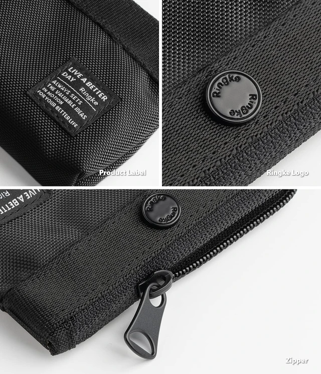 Alt view image 2 of 3 - Ringke Mini Pouch 2-Way Bag Miniature, Small Bag for Universal Wireless Ear Buds, Durable Waterproof Keychain Backpack Accessories for AirPods Pro 3 & 2 & 1, AirPods 4 & 3 & 2 & 1 Cas