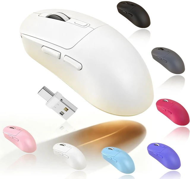 Main image of MacBook Mouse Wireless Bluetooth Computer Mouse Mac Air Macbook Pro Wireless Mouse Rechargeable Bluetooth Mouse for Laptop iPad Silent Mouse with Jiggler Bluetooth 5.2/3.0 USB Type-C Rec