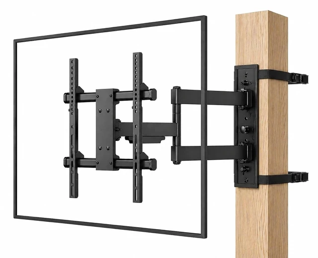 Main image of ZeboZap 32"70" TVs ^^ Outdoor Full Motion TV Mount Fits Pillars & Poles, No Drill Gazebo & Pergola TV Mount, VESA 400x400, Holds 80 lbs
